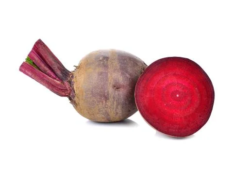 Fresh beetroot isolated on white Stock Photos
