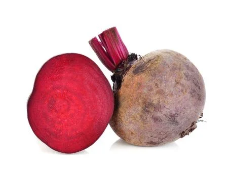 Fresh beetroot isolated on white Stock Photos