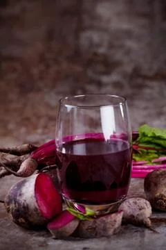 Fresh beetroot juice Foto stock