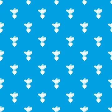 Fresh beetroot pattern seamless blue 库存插图