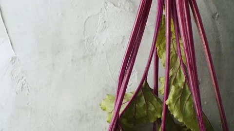 Fresh beets with leaves Stock Footage 140024989