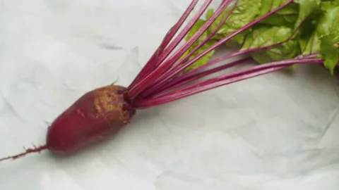 Fresh beets with leaves Stock Footage 140349184