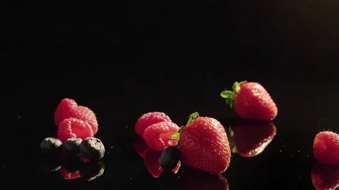 Fresh berries background. Stock Footage 76988527