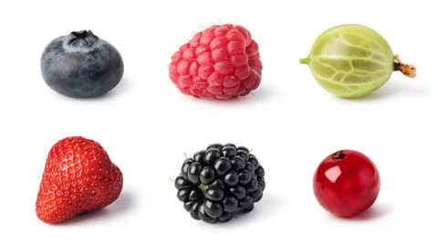 Fresh berries set Stock Photos