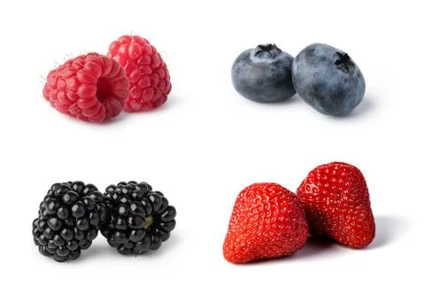 Fresh berries set Stock Photos