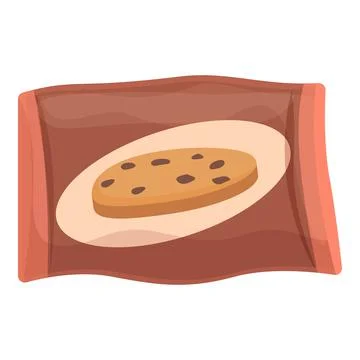Fresh biscuits icon cartoon vector. Milk cookie Illustrazione stock