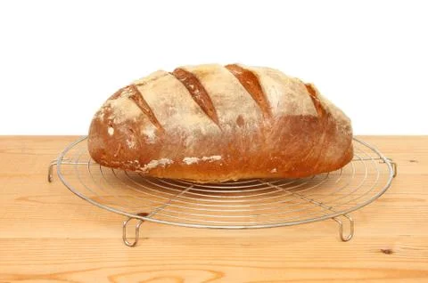 Fresh bloomer loaf Stock Photos