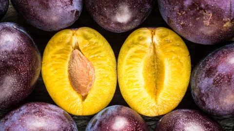 Fresh blue plums Photos