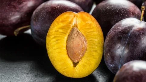 Fresh blue plums Photos