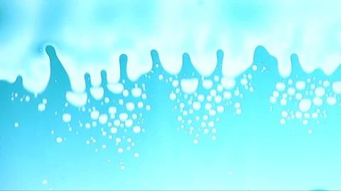 Fresh blue water in macro with splashes in slow motion Video stock 102756390