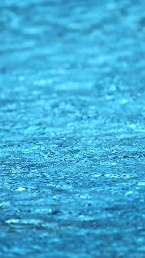 Fresh blue water in the pool Stock Footage 282249189