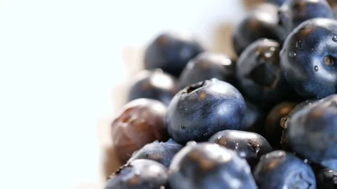 Fresh blueberries background lateral Stock Footage 107211752