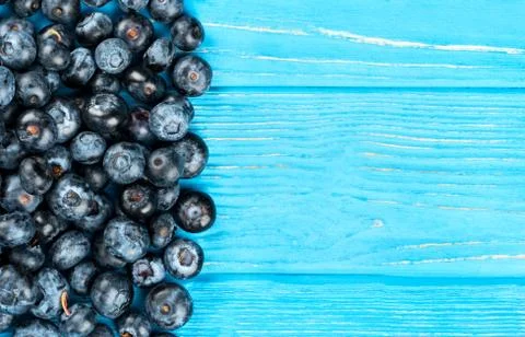 Fresh blueberries on table Stock Photos