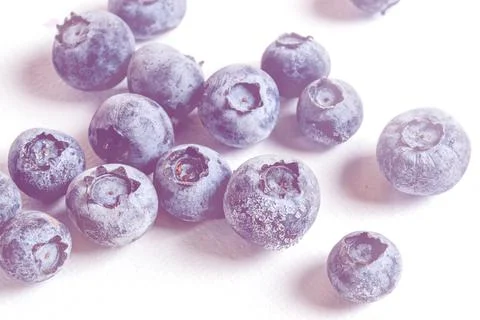 Fresh blueberries on white background 写真素材