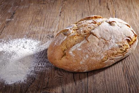 Fresh bread and buns close up Stock Photos