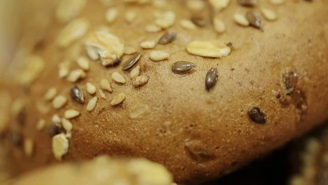 Fresh bread at the bakery Stock Footage 106550912