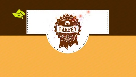 Fresh bread bakery packaging composed with a winners medal with vintage text and Stock Footage 129272175