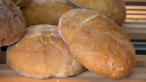Fresh Bread In Bakery Shop Stock Footage 98623008