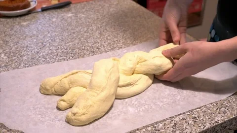 Fresh bread to be baked Stock Footage 85310465