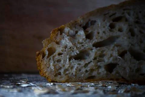 Fresh bread on a board Stock Photos