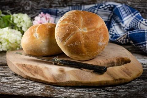 Fresh bread for breakfast. Stock Photos