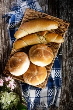 Fresh bread for breakfast. Stock Photos