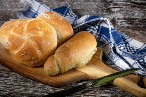 Fresh bread for breakfast. Stock Photos