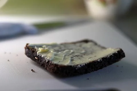 Fresh Bread with Butter: A Delicious Bite Stock Photos