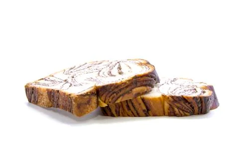 Fresh bread with chocolate thick sliced Stock Photos