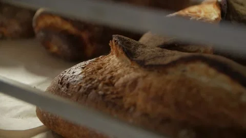 Fresh Bread Closeup Stock Footage 141391997