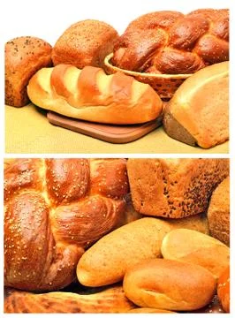 Fresh bread closeup Stock Photos