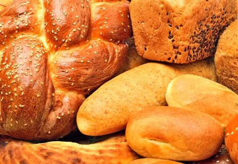 Fresh bread closeup Stock Photos