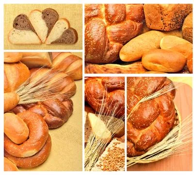 Fresh bread closeup Stock Photos