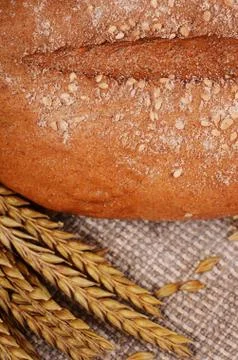 Fresh bread with ears a rye Stock Photos