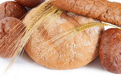 Fresh bread with ears a rye Stock Photos