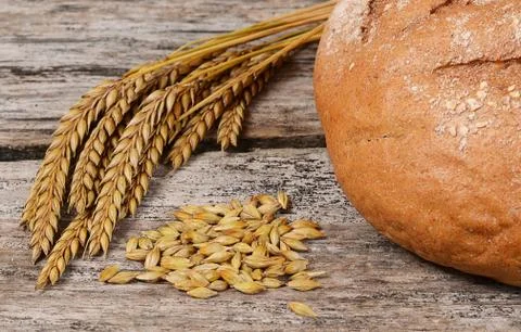Fresh bread with ears a rye Stock Photos