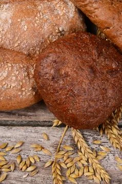 Fresh bread with ears a rye Stock Photos