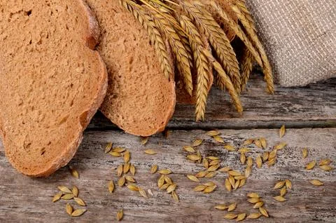 Fresh bread with ears a rye Stock Photos