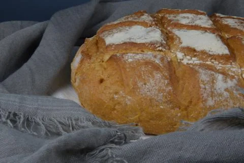 Fresh bread with a flavour on the boards Stock Photos
