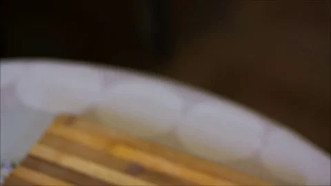 Fresh bread gets out of the mold for baking Video stock 75812062