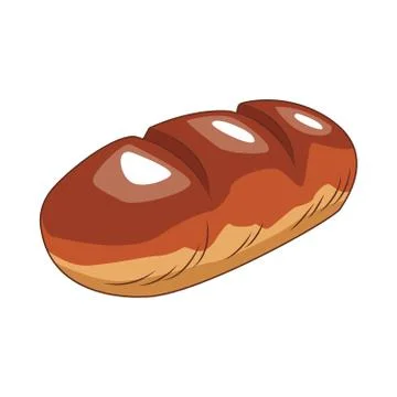 Fresh bread isolated Stock Illustration