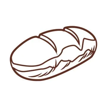 Fresh bread isolated Stock Illustration