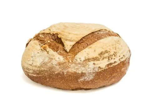 Fresh bread isolated on white background Stock Photos