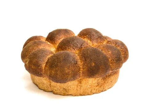 Fresh bread isolated on white background Stock Photos