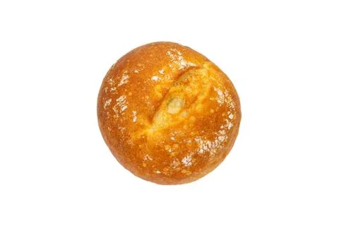 Fresh bread isolated on white background. Top view Stock Photos