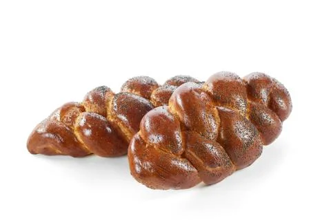 Fresh bread isolated on white Stock Photos