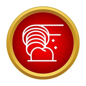 Fresh bread loaf baking in oven line icon Illustrazione stock
