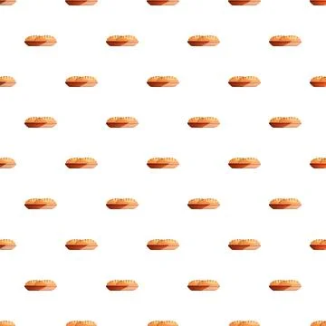Fresh bread loaf seamless repeating pattern Stockillustratie