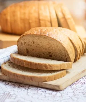Fresh bread at morning time Stock Photos