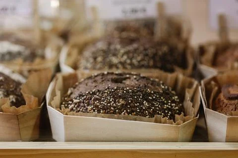 Fresh bread in paper package Stock Photos